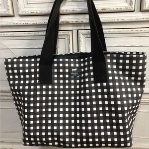 Dabney Lee Black and White Gingham Tote